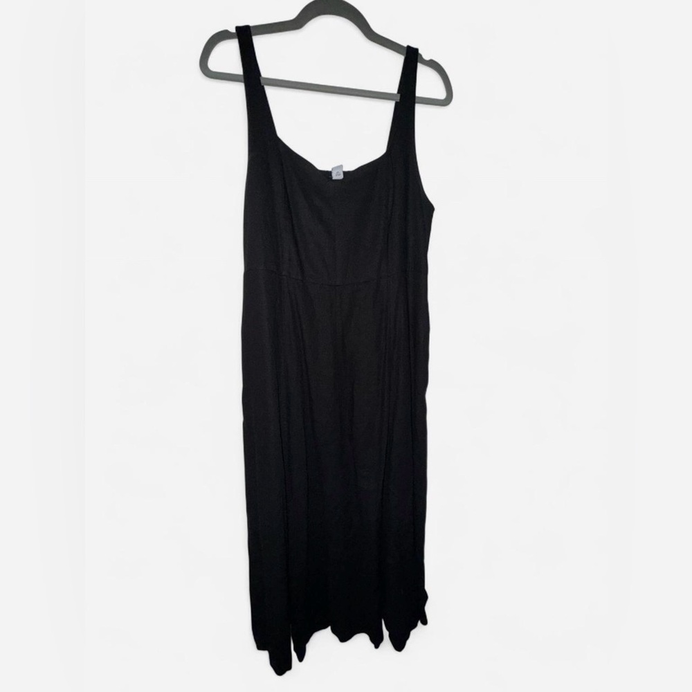 Old Navy Women’s Fit & Flare Linen-Blend Midi Dress